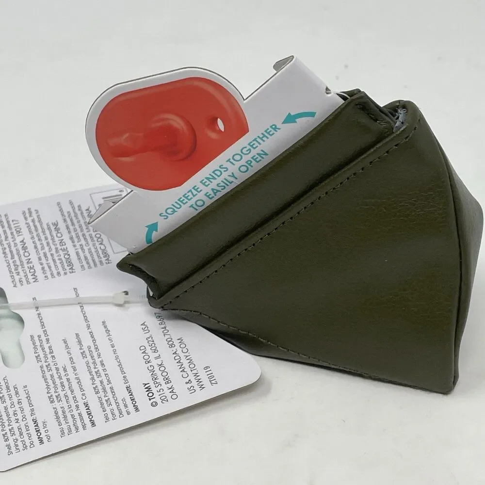 NEW JJ Cole Pacifier Pod - Olive Green - Baby Pouch Holder w/ Chain & Latch Hook